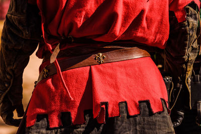 Rear view of man wearing traditional clothing