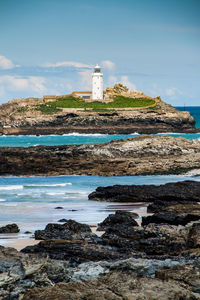 Lighthouse at seaside