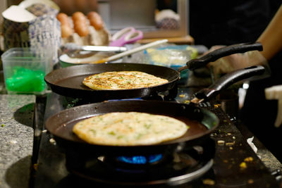 Close-up of food on table