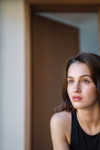 Portrait of a beautiful young brunette woman