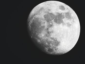 Close-up of moon against sky at night