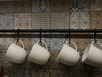 Close-up of clothes hanging in store for sale