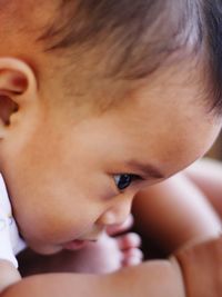 Close-up portrait of cute boy