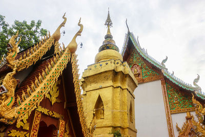 Low angle view of historic temple