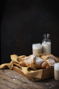 Close-up of breakfast on table