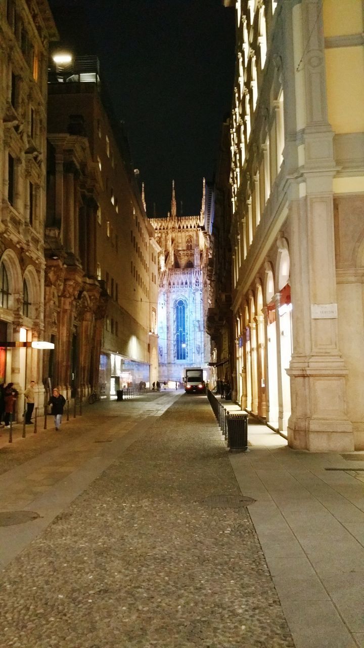 ILLUMINATED BUILDING AT NIGHT