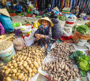 Full frame shot of food for sale at market stall