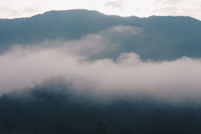 Low angle view of mountains against sky