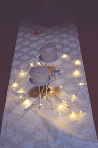 Close-up of illuminated christmas lights