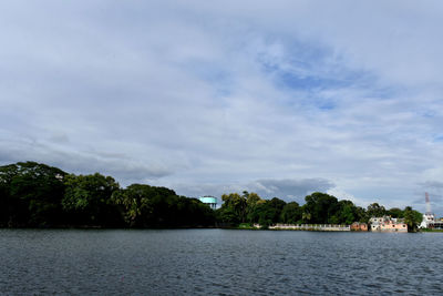 Beautiful lake and green nature landscape