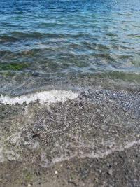 High angle view of sea waves