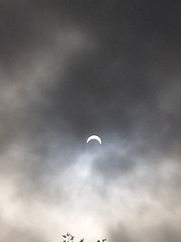 Low angle view of moon against sky