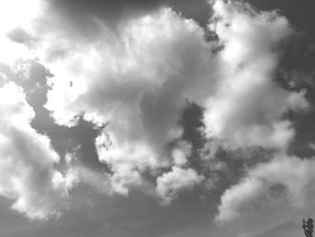 Low angle view of cloudy sky