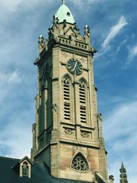 Low angle view of clock tower