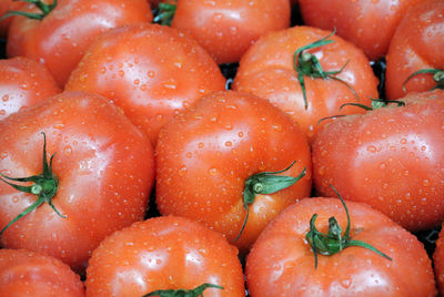 Full frame shot of strawberries in market