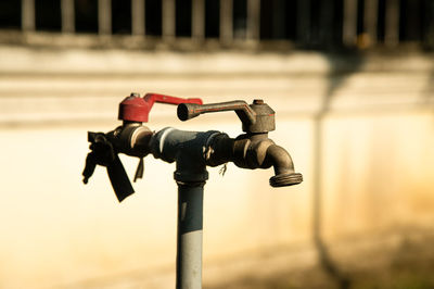 Close-up of fire hydrant on street