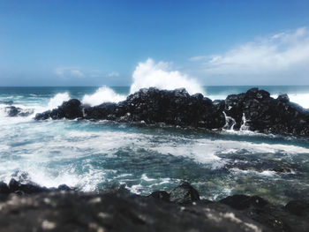 Scenic view of sea against sky