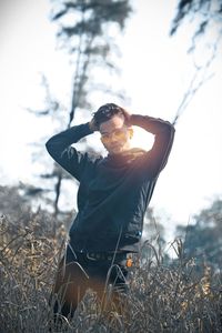 Man standing on field
