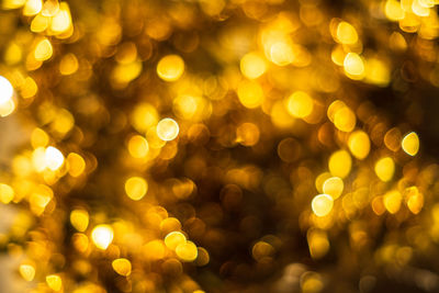 Defocused image of illuminated lights