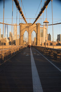 Brooklyn bridge against sky