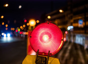 Close-up of illuminated lighting equipment