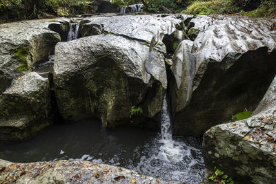 Scenic view of waterfall