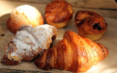 Close-up of croissants