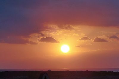 Scenic view of sunset over sea