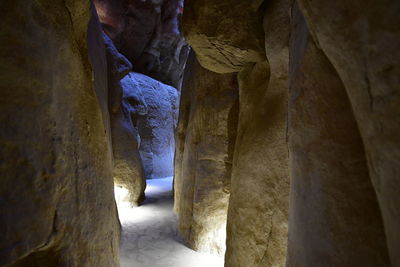 Rock formations in cave