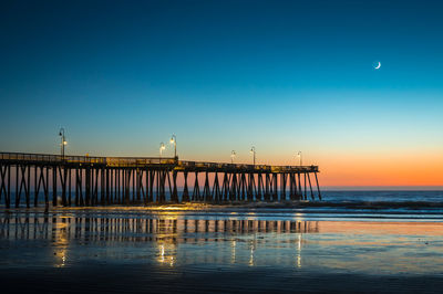 Sunset at pismo beach pier
