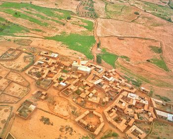 Aerial view of a field