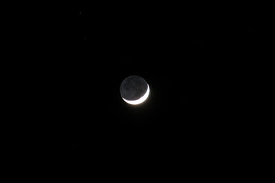 Low angle view of moon in sky