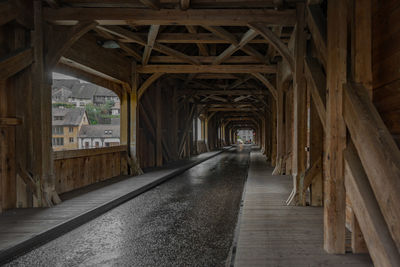 Empty corridor of building