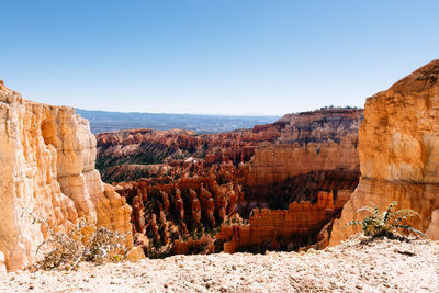 Panoramic view of rock formations