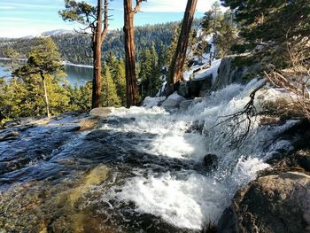 River flowing through rocks