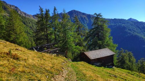 Scenic view of landscape and mountains against sky