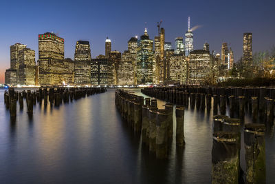 Bridge over river in city