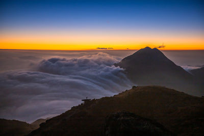 Scenic view of cloudscape during sunset