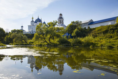 Reflection of buildings in water