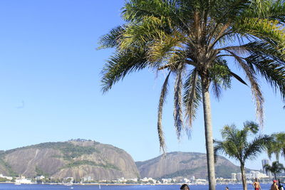 Scenic view of mountains against clear sky