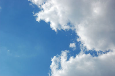 Low angle view of clouds in sky