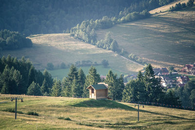 Scenic view of landscape and mountains