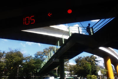 Low angle view of bridge against sky