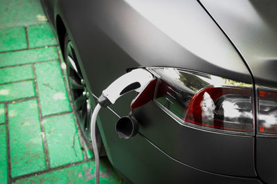 Close-up of car window