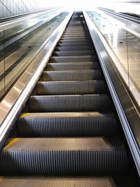 View of escalator in subway station