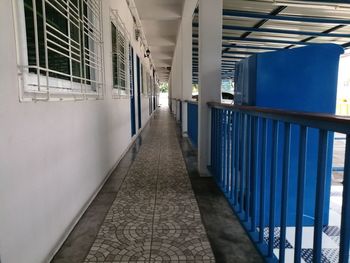 Empty corridor of building