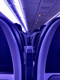 Interior of airplane