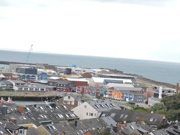 High angle view of residential district