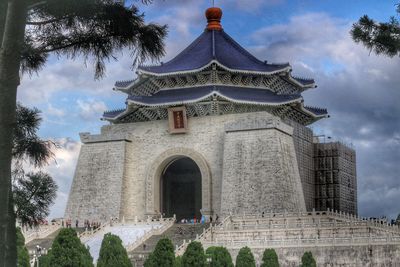 Low angle view of temple