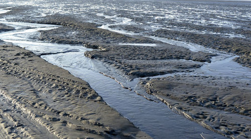 High angle view of beach